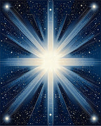 Cosmic Rays And Stars Pattern Rug