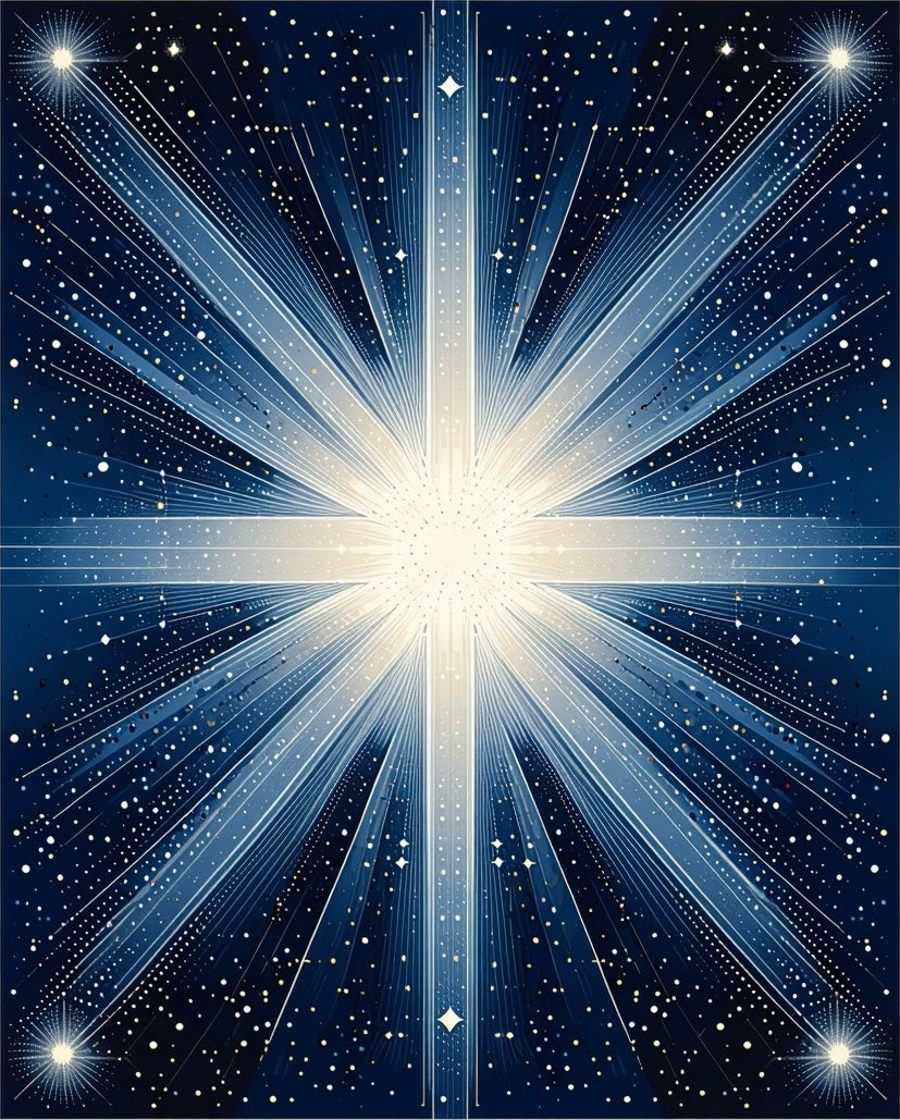 Cosmic Rays And Stars Pattern Rug