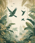 Tropical Bird Chinoiserie Foliage Rug