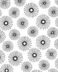 Radial Bloom Black And White Pattern Rug