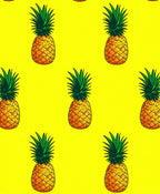 Bright Yellow Pineapple Pattern Rug