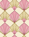Art Deco Fan Patterned Light Rug