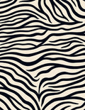 Bold Black And Cream Zebra Print Rug