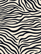 Bold Black And Cream Zebra Print Rug