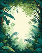 Tropical Jungle Lush Foliage Rug