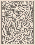 Abstract Swirl Line Art Design Rug