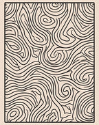 Abstract Swirl Line Art Design Rug