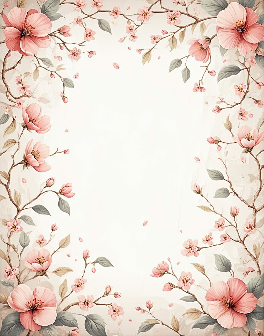 Spring Blossom Delicate Floral Pattern Rug