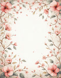 Spring Blossom Delicate Floral Pattern Rug