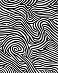 Monochrome Wavy Pattern Rug