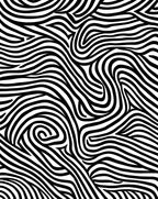 Monochrome Wavy Pattern Rug