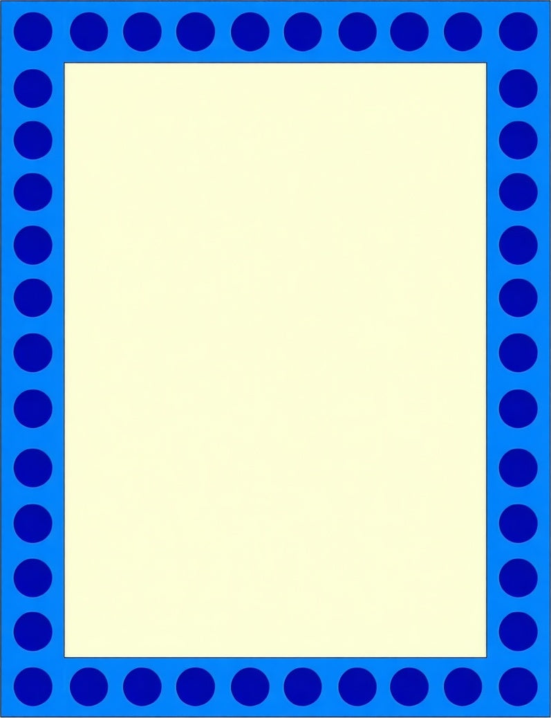 Blue Dot Border Design Rug