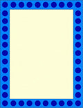 Blue Dot Border Design Rug
