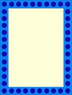 Blue Dot Border Design Rug