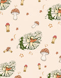 Whimsical Woodland Mushroom Pattern Design Rug