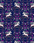 Whimsical Unicorn Floral Pattern Design Rug