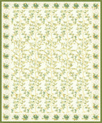 Botanical Vines With Orange Accents Rug
