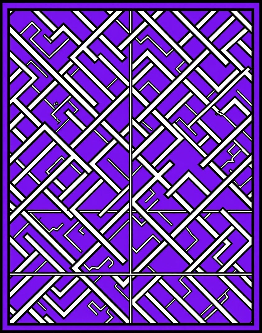 Interlocking Geometric Pattern Rug