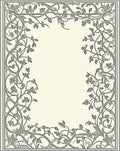 Art Nouveau Floral Vine Border Design Rug