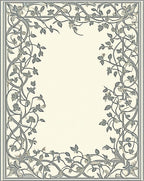 Art Nouveau Floral Vine Border Design Rug