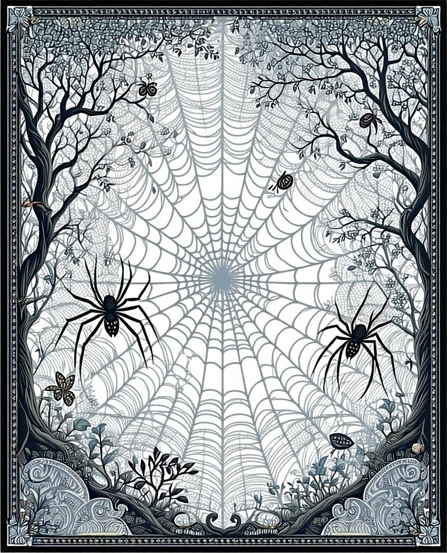Spooky Spiderweb Woods Design Rug