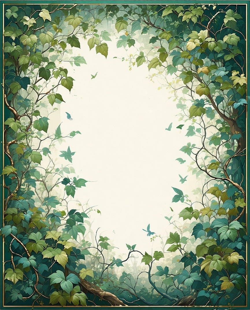 Enchanted Forest Vines Birds Rug