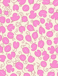 Pink Floral Swirl Pattern Design Rug