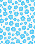 Bright Blue Floral Pattern Design Rug