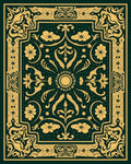 Ornate Forest Floral Sunburst Rug