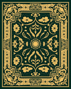 Ornate Forest Floral Sunburst Rug