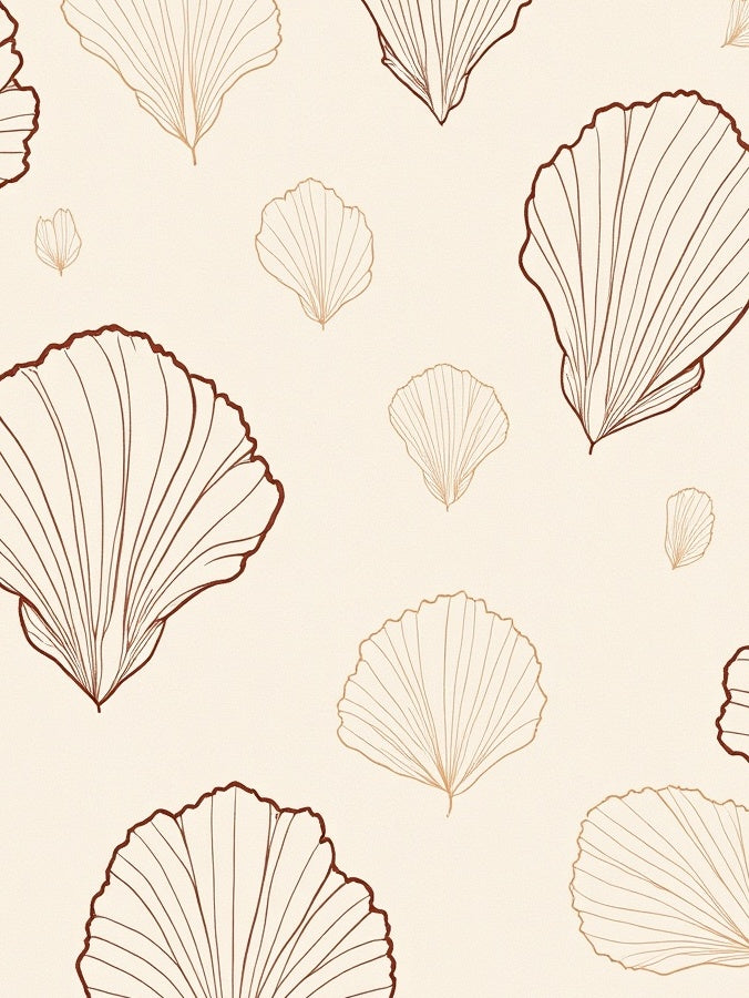 Organic Shell Lineart Pattern Rug