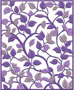 Purple Vine Floral Pattern Rug