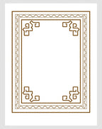 Classic Scroll Geometric Pattern Rug