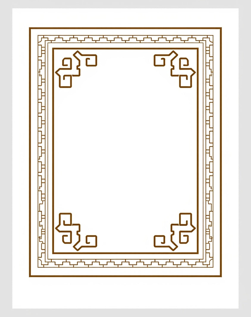 Classic Scroll Geometric Pattern Rug