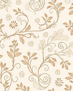 Vintage Floral Vine Scroll Pattern Rug
