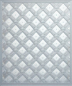 Elegant Diamond Floral Relief Pattern Rug