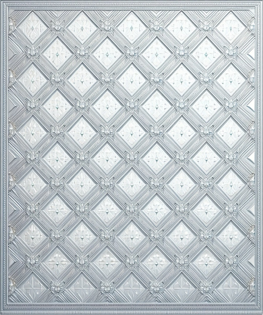 Elegant Diamond Floral Relief Pattern Rug