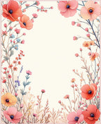 Whimsical Floral Branches Pink Peach Rug