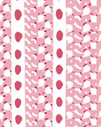 Playful Pink Abstract Shapes Pattern Rug