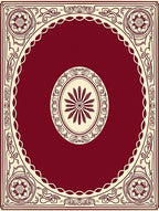 Elegant Maroon Cream Scrollwork Rug