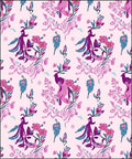 Exotic Peacock and Floral Nature Pattern Rug