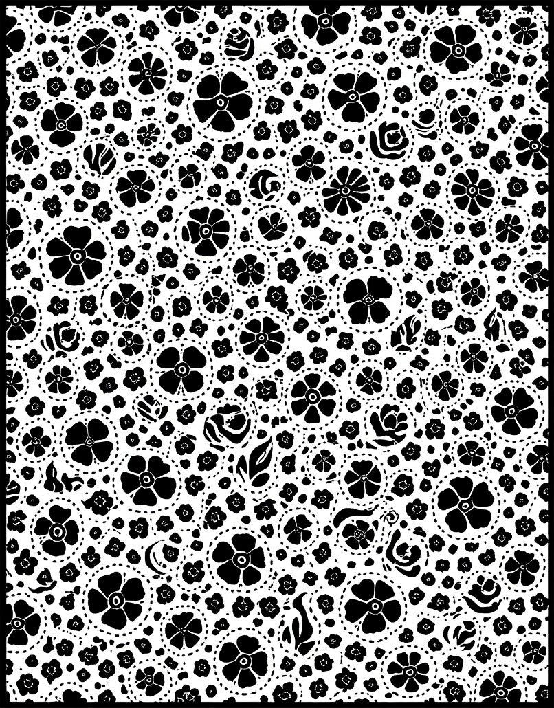 Whimsical Floral Pattern Rug