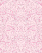 Intricate Floral Symmetry In Pink Rug