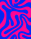Vivid Swirl Blue Pink Abstract Rug