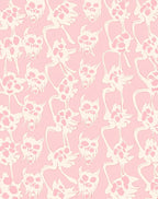 Ethereal Pink Cream Abstract Pattern Rug