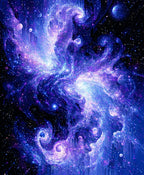 Cosmic Swirls Starry Night Rug
