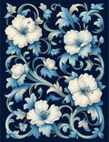 Classic Floral Vine Cobalt Rug
