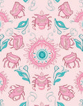 Pink Teal Whimsical Creature Pattern Rug