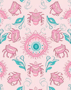 Pink Teal Whimsical Creature Pattern Rug