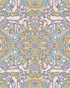 Ornate Soft Pastel Mandala Design Rug